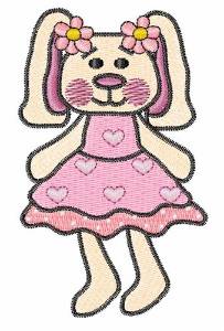 Picture of Bunny Girl Machine Embroidery Design