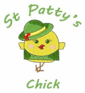 Picture of St. Pattys Chick Machine Embroidery Design