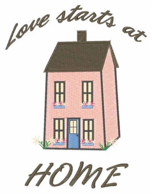 Picture of Love Starts at Home Machine Embroidery Design