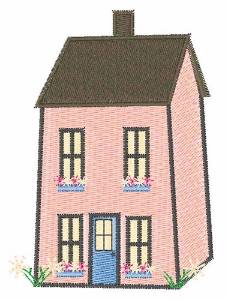 Picture of Pink House Machine Embroidery Design