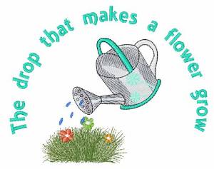 Picture of Makes Flowers Grow Machine Embroidery Design