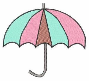 Picture of Pink & Blue Umbrella Machine Embroidery Design