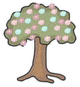 Picture of Floral Tree Machine Embroidery Design