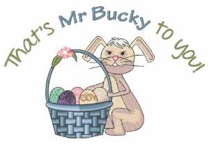 Picture of Mr. Bucky To You Machine Embroidery Design