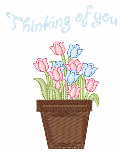 Thinking of You Machine Embroidery Design