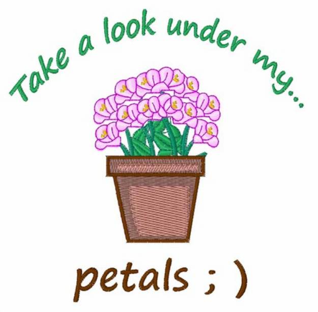 Picture of Look Under my Petals Machine Embroidery Design