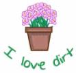 Picture of I Love Dirt Machine Embroidery Design