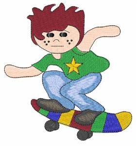 Picture of Skateboard Boy Machine Embroidery Design