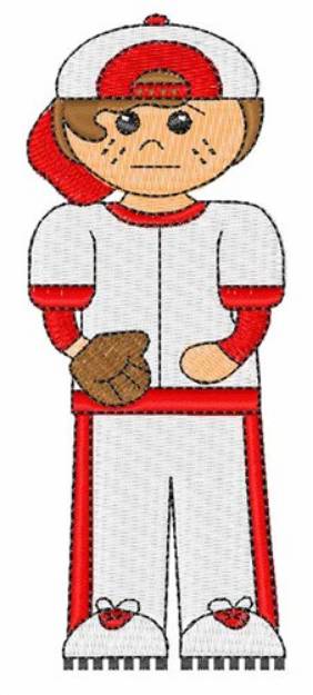 Picture of Baseball Boy Machine Embroidery Design