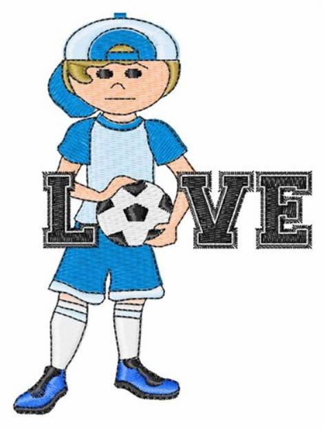 Picture of Love Soccer Machine Embroidery Design
