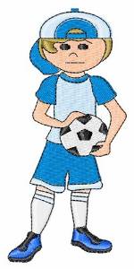 Picture of Blue Soccer Boy Machine Embroidery Design