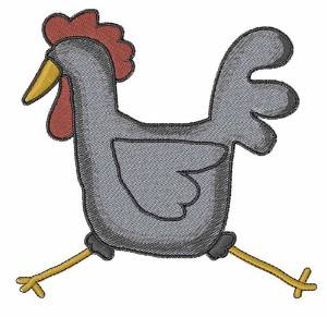 Picture of Grey Rooster Machine Embroidery Design
