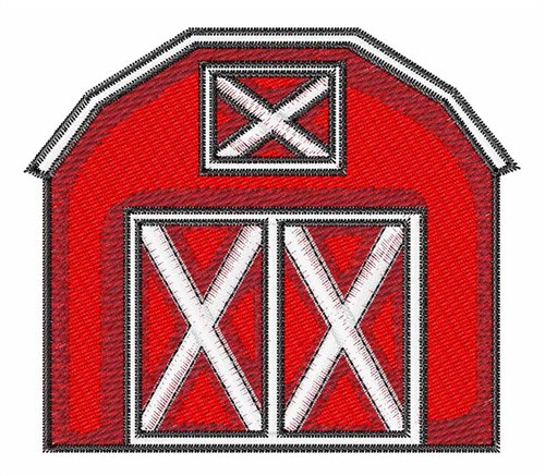 Red Barn Machine Embroidery Design