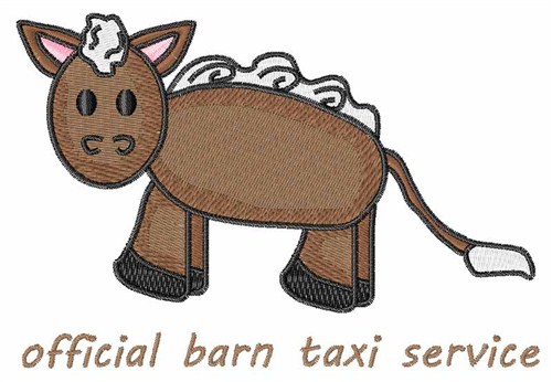 Barn Taxi Machine Embroidery Design