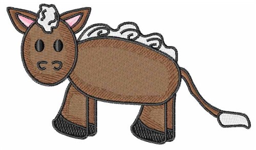 Brown Horse Machine Embroidery Design