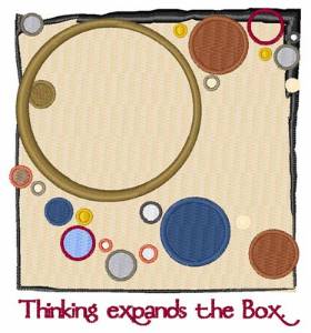 Picture of Thinking Expands the Box Machine Embroidery Design
