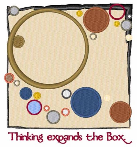 Picture of Thinking Expands the Box Machine Embroidery Design