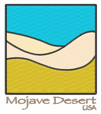 Mojave Desert USA Machine Embroidery Design