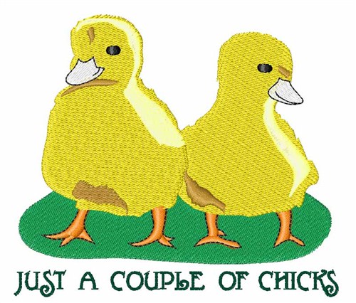 Couple Of Chicks Machine Embroidery Design