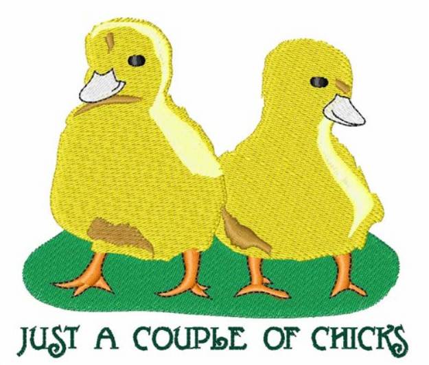 Picture of Couple Of Chicks Machine Embroidery Design