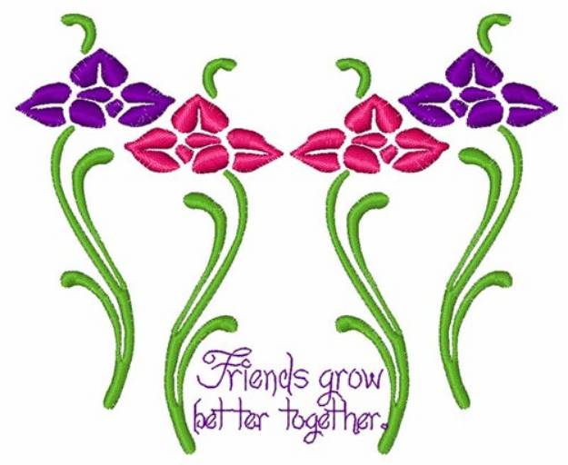 Picture of Friends Grow Together Machine Embroidery Design
