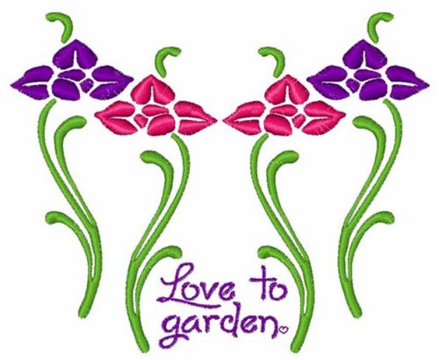 Picture of Love To Garden Machine Embroidery Design