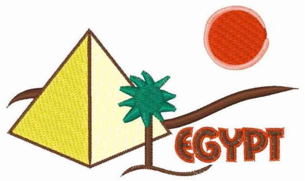 Picture of Egypt Pyramid Machine Embroidery Design