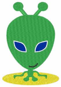 Picture of Green Alien Machine Embroidery Design