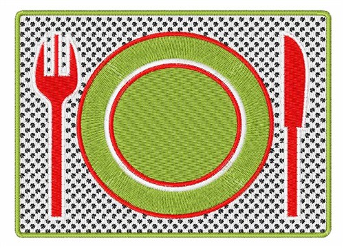 Place Setting Machine Embroidery Design