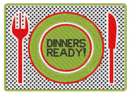 Dinners Ready Machine Embroidery Design