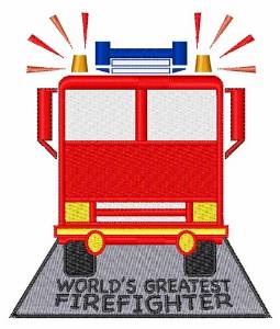 Picture of Greatest Firefighter Machine Embroidery Design
