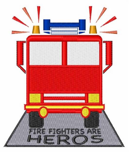 Picture of Firefighters Are Heros Machine Embroidery Design