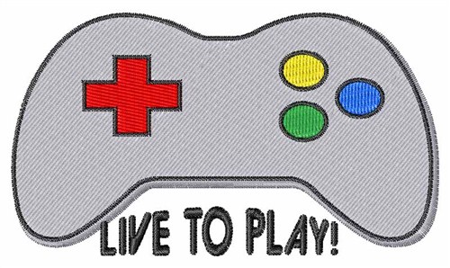 Live To Play Machine Embroidery Design