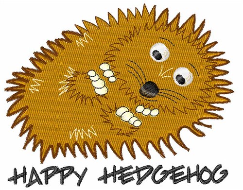 Happy Hedgehog Machine Embroidery Design