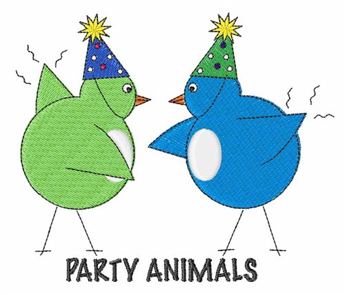 Party Animals Machine Embroidery Design