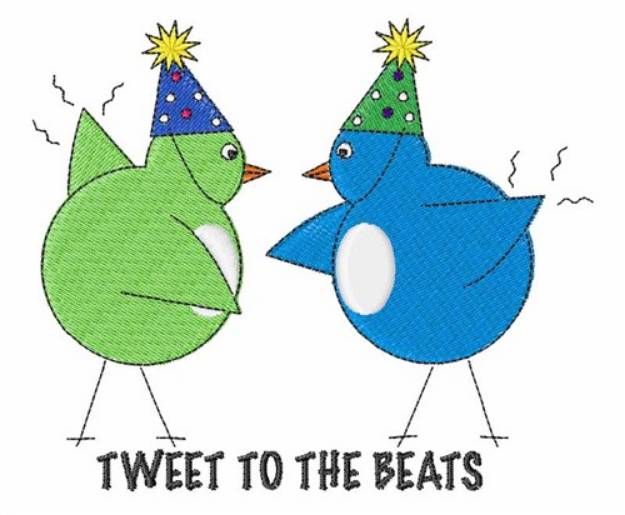 Picture of Tweet To The Beats Machine Embroidery Design