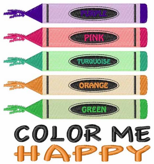 Picture of Color Me Happy Machine Embroidery Design
