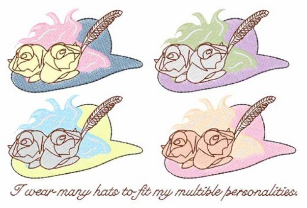 Picture of I Wear Many Hats Machine Embroidery Design