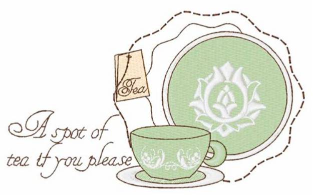 Picture of A Spot Of Tea Machine Embroidery Design