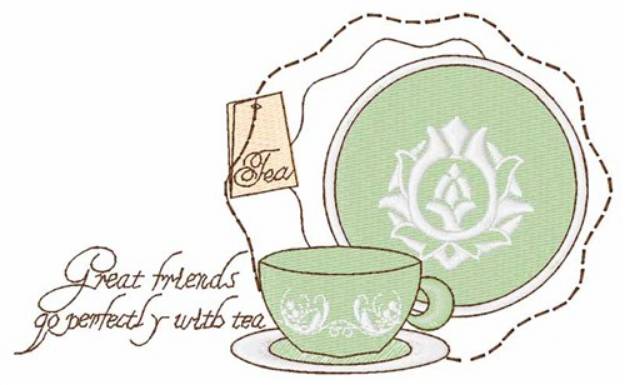 Picture of Perfect With Tea Machine Embroidery Design