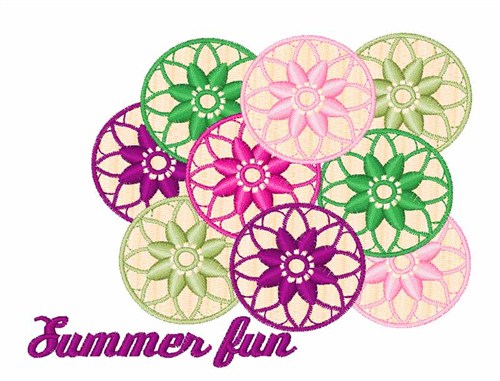 Summer Fun Kaleidoscope Machine Embroidery Design