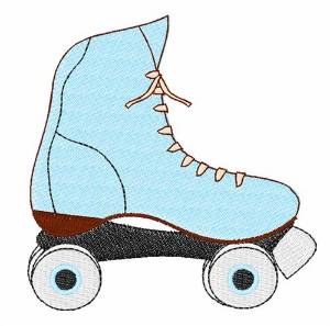 Picture of Blue Rollerskate Machine Embroidery Design
