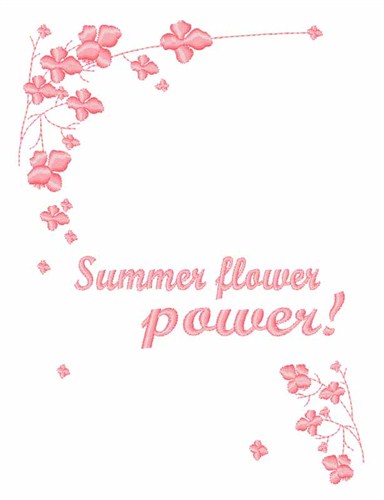 Summer Flower Power Machine Embroidery Design