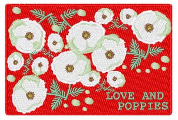 Picture of Love And Poppies Machine Embroidery Design