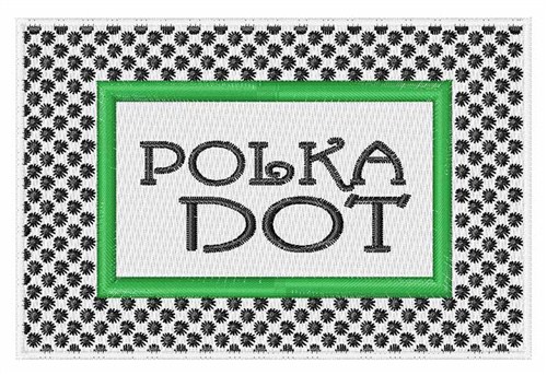Polka Dot Frame Machine Embroidery Design