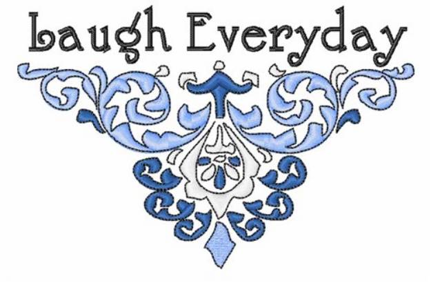 Picture of Laugh Everyday Decor Machine Embroidery Design