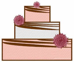 Picture of Cake With Flowers Machine Embroidery Design
