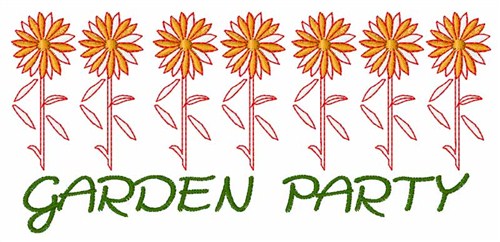 Daisy Garden Party Machine Embroidery Design