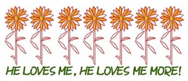 Picture of He Loves Me Machine Embroidery Design
