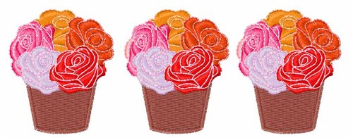 Potted Flowers Machine Embroidery Design